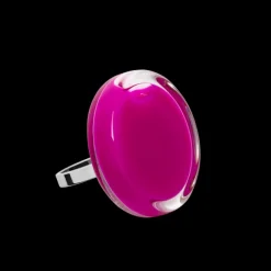 Bague en verre souffle - Cachou Mini Milk