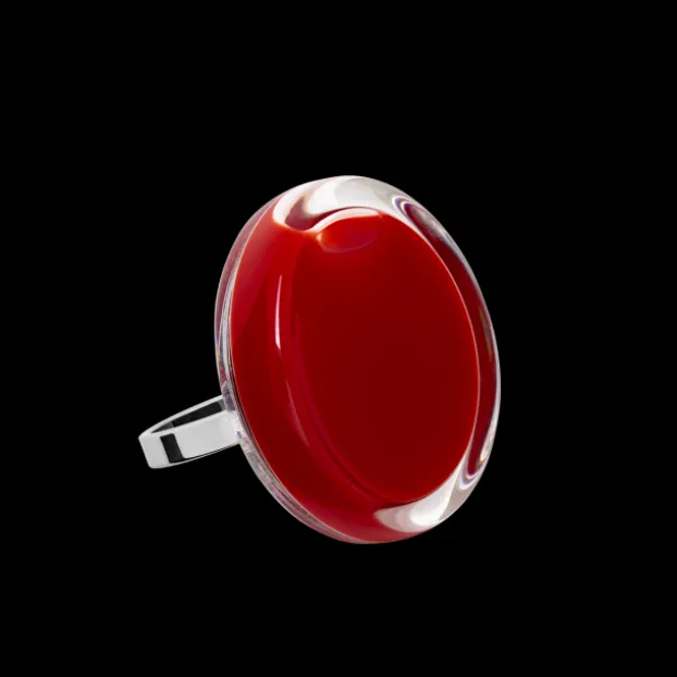 Bague en verre souffle - Cachou Mini Milk
