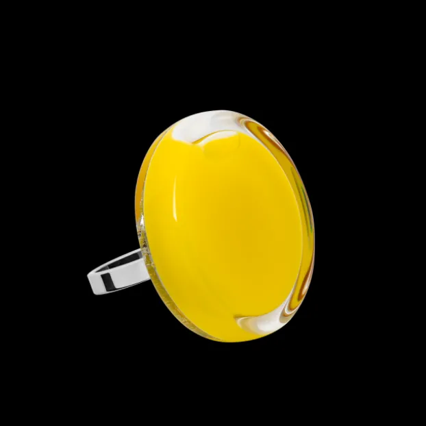 Bague en verre souffle - Cachou Mini Milk