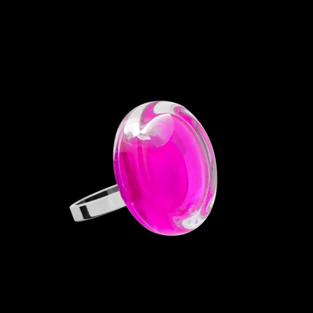 Bague en verre souffle - Cachou Nano Transparent