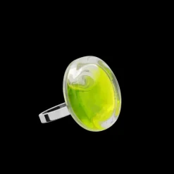 Bague en verre souffle - Cachou Nano Transparent