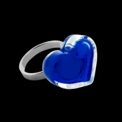Bague en verre souffle - Coeur Nano transparent