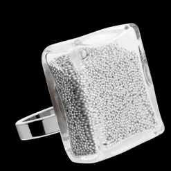 Bague en verre souffle - Carre Giga Billes