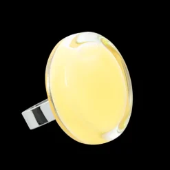 Bague en verre souffle - Cachou Medium Pastel