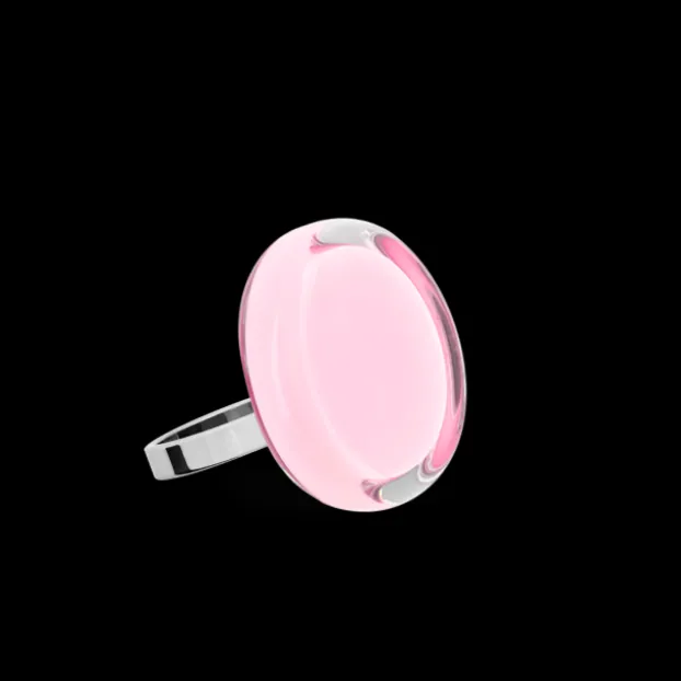 Bague en verre souffle - Cachou Nano Pastel