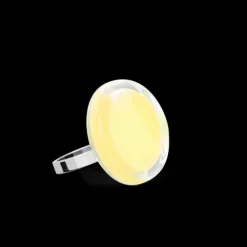 Bague en verre souffle - Cachou Nano Pastel