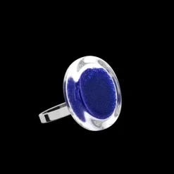 Bague en verre souffle - Cachou Nano Billes