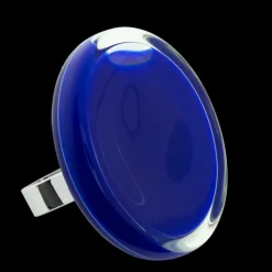 Bague en verre souffle - Cachou Giga Milk