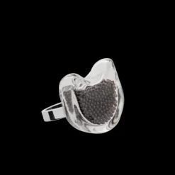 Bague en verre souffle - Chat Nano Billes