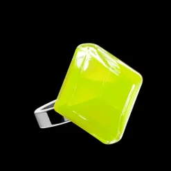 Bague en verre souffle - Gaia Medium Milk