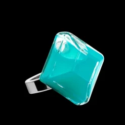 Bague en verre souffle - Gaia Medium Milk