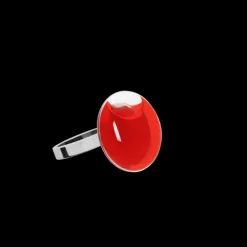 Bague en verre souffle - Galet Nano Transparent