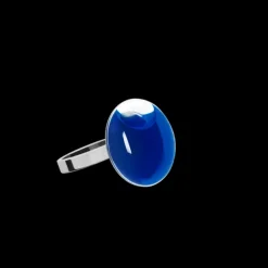 Bague en verre souffle - Galet Nano Transparent