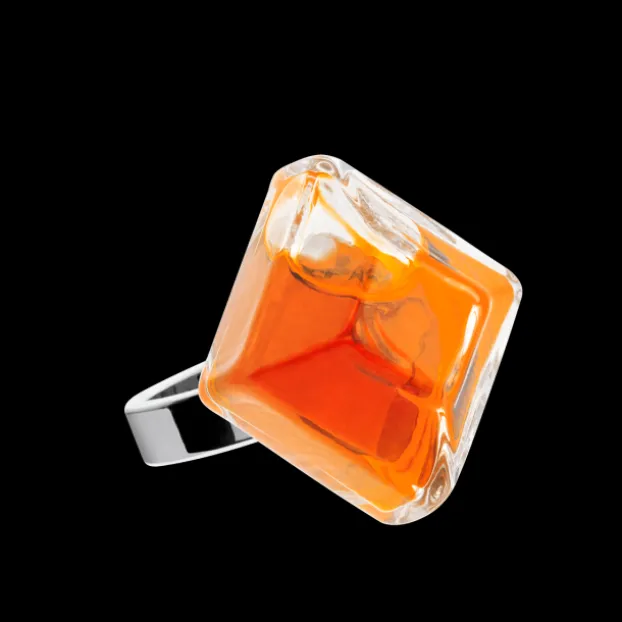 Bague en verre souffle - Gaia Medium Transparent