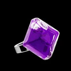 Bague en verre souffle - Gaia Medium Transparent