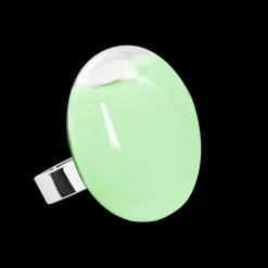 Bague en verre souffle - Galet Medium Pastel