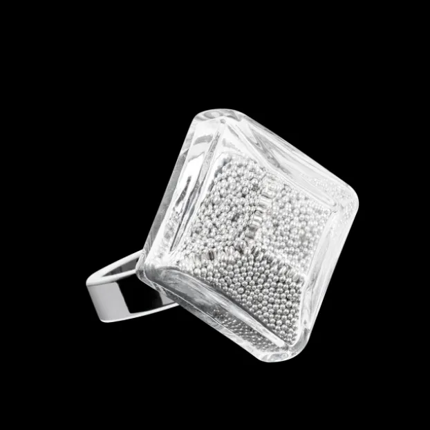 Bague en verre souffle - Gaia Medium Billes