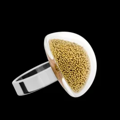 Bague en verre soufflee - Dome Mini Billes