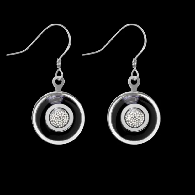 Boucles d'oreilles crochet en verre souffle - Duo Milk