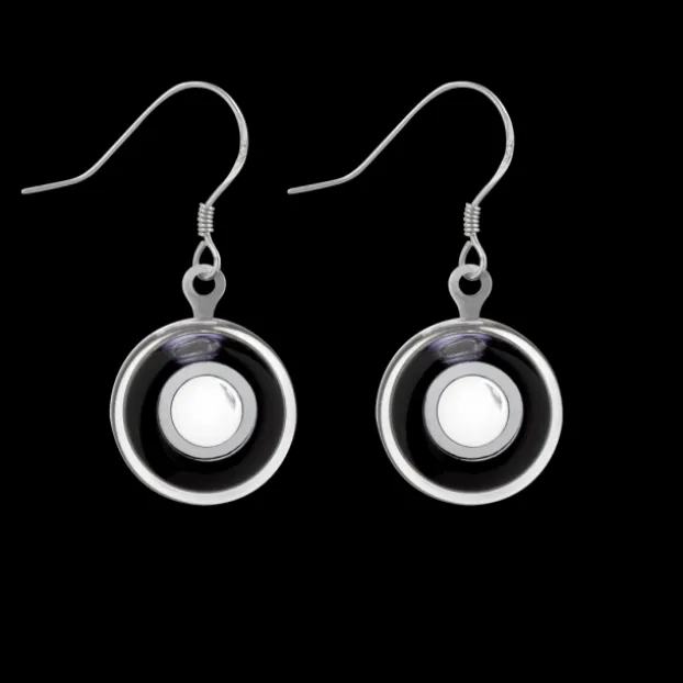 Boucles d'oreilles crochet en verre souffle - Duo Milk