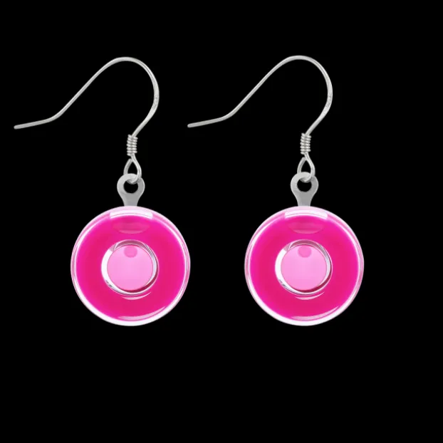 Boucles d'oreilles crochet en verre souffle - Duo Milk