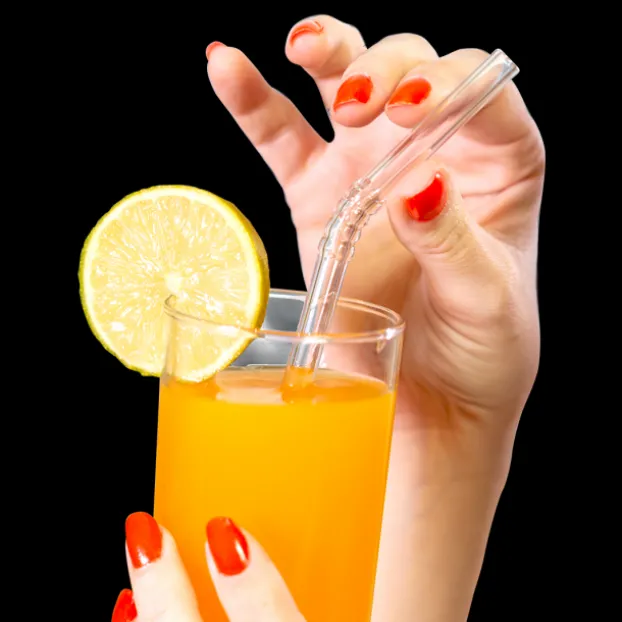 Paille en verre - Papaye