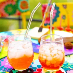 Paille en verre - Papaye