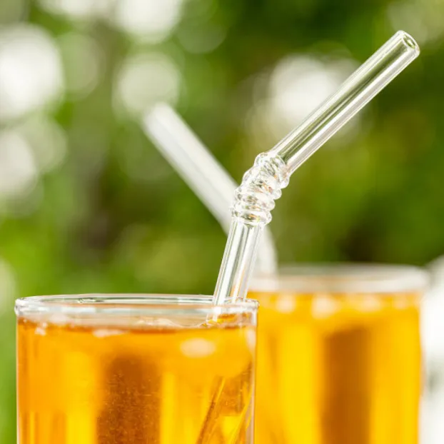 Paille en verre - Papaye