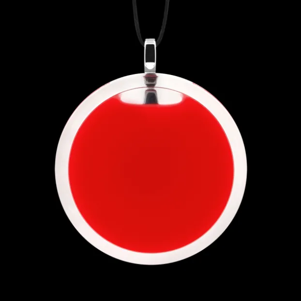 Pendentif en verre souffle - Cachou Medium Milk