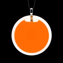 Pendentif en verre souffle - Cachou Medium Milk