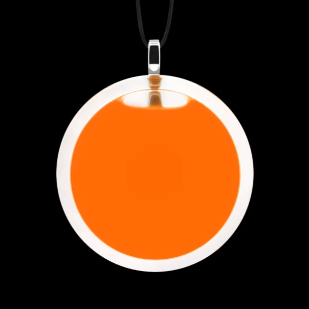 Pendentif en verre souffle - Cachou Medium Milk