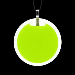 Pendentif en verre souffle - Cachou Medium Milk