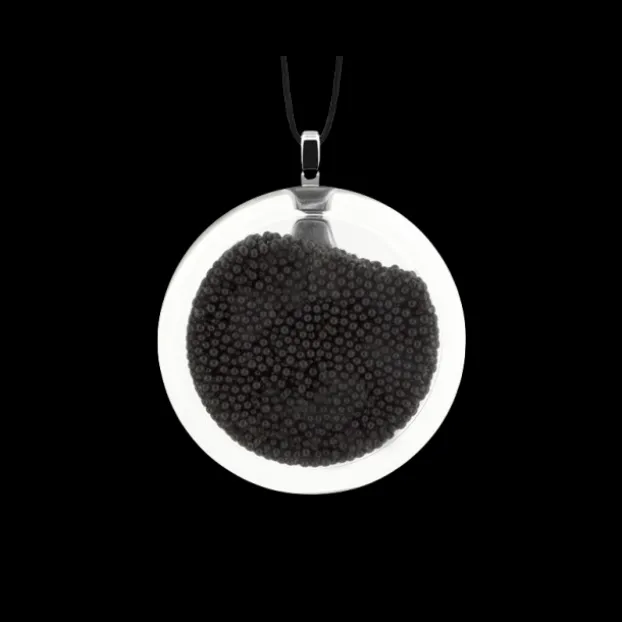 Pendentif en verre souffle - Cachou Medium Billes