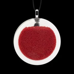 Pendentif en verre souffle - Cachou Medium Billes