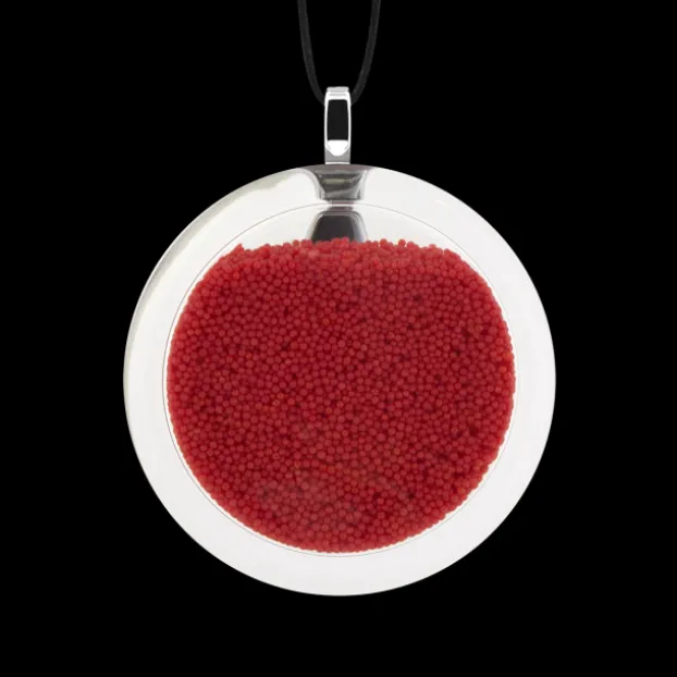 Pendentif en verre souffle - Cachou Medium Billes