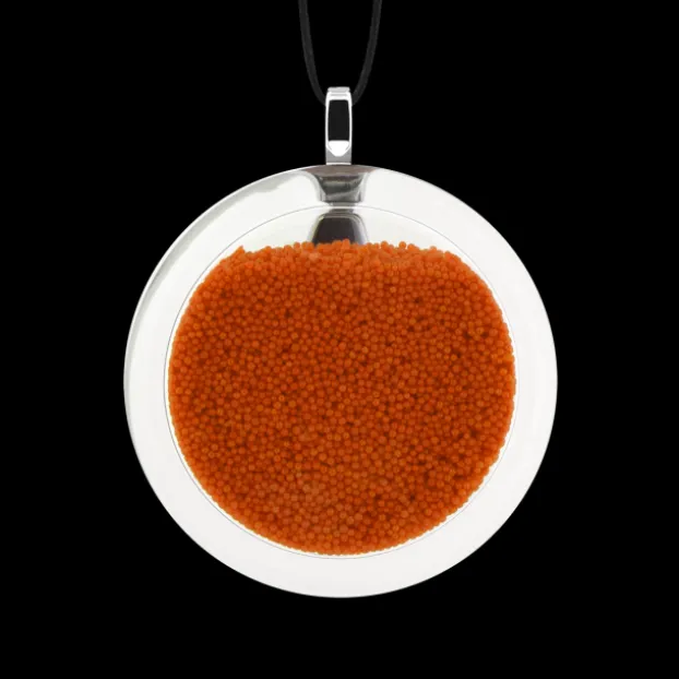 Pendentif en verre souffle - Cachou Medium Billes