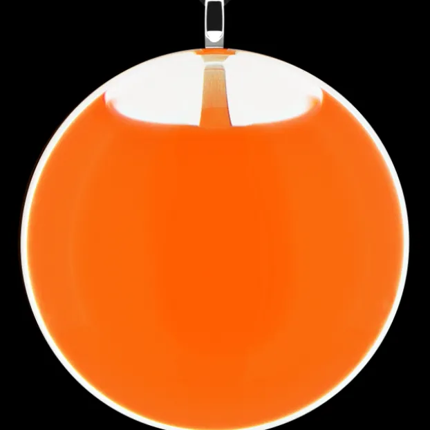 Pendentif en verre souffle - Galet Giga Milk