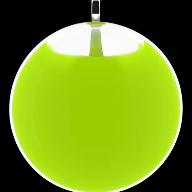 Pendentif en verre souffle - Galet Giga Milk