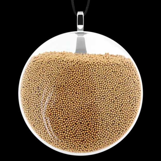 Pendentif en verre souffle - Galet Medium Billes