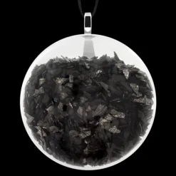 Pendentif en verre souffle - Galet Medium Paillettes