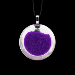 Pendentif en verre souffle - Cachou Mini Billes