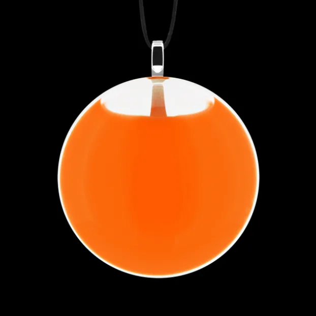 Pendentif en verre souffle - Galet Mini Milk