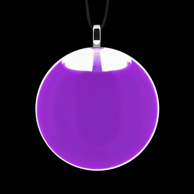 Pendentif en verre souffle - Galet Mini Milk