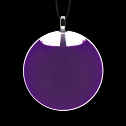 Pendentif en verre souffle - Galet Mini Milk