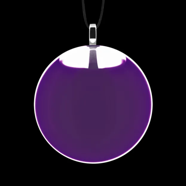 Pendentif en verre souffle - Galet Mini Milk