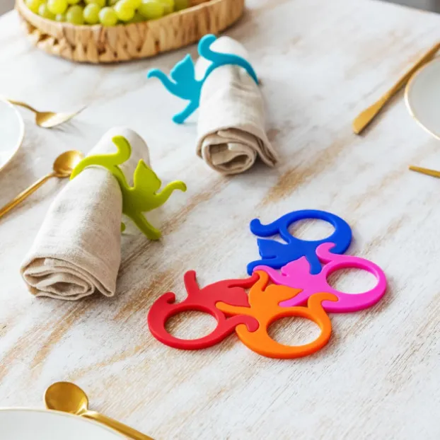 Set de 6 ronds de serviettes - Entrechats Happy Rings